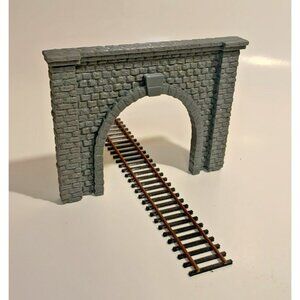 HO Scale Realistic Brick Single Train Tunnel Portal  1:87 Model Railroad Scenery